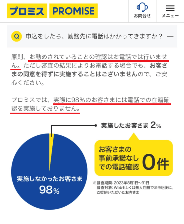 プロミスの在籍確認方法
